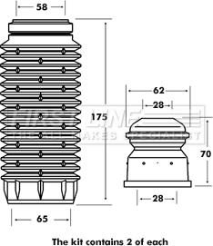 First Line FPK7058 - Пилозахисний комплект, амортизатор autozip.com.ua