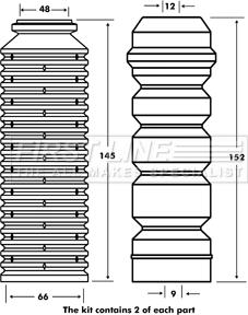 First Line FPK7086 - Пилозахисний комплект, амортизатор autozip.com.ua
