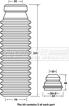 First Line FPK7110 - Пилозахисний комплект, амортизатор autozip.com.ua