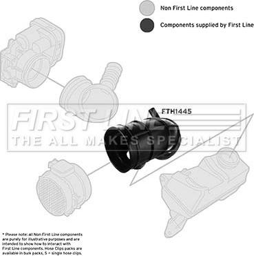 First Line FTH1445 - Рукав повітрозабірника, повітряний фільтр autozip.com.ua