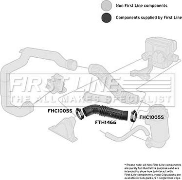First Line FTH1466 - Рукав повітрозабірника, повітряний фільтр autozip.com.ua