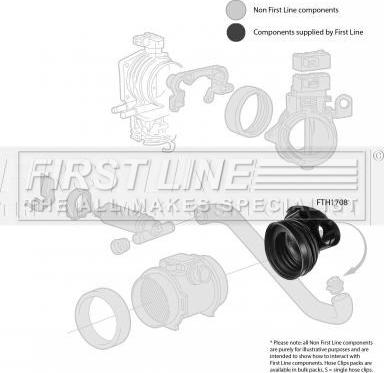 First Line FTH1708 - Рукав повітрозабірника, повітряний фільтр autozip.com.ua