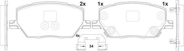 FIT FP1811 - Гальмівні колодки, дискові гальма autozip.com.ua