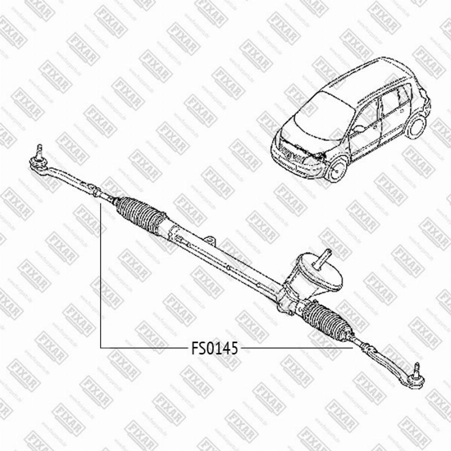 Fixar FS0145 - Осьовий шарнір, рульова тяга autozip.com.ua