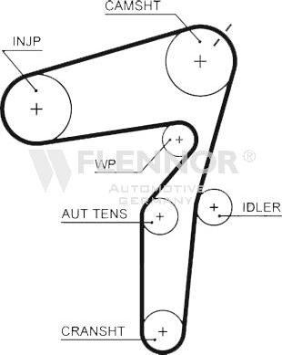 Flennor 4512V - Ремінь ГРМ autozip.com.ua