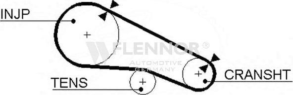 Flennor 4093 - Ремінь ГРМ autozip.com.ua