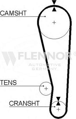 Flennor 4157 - Ремінь ГРМ autozip.com.ua