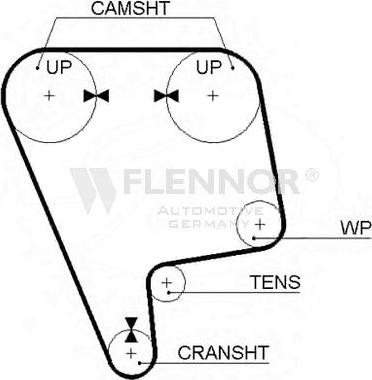 Flennor 4100 - Ремінь ГРМ autozip.com.ua