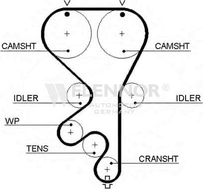 Flennor 4350V - Ремінь ГРМ autozip.com.ua