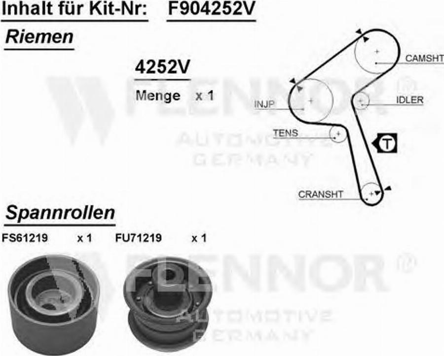 Flennor F904252V - Комплект ременя ГРМ autozip.com.ua