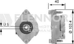 Flennor FA99010 - Паразитний / провідний ролик, поліклиновий ремінь autozip.com.ua