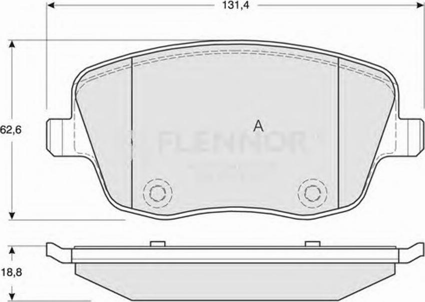 Flennor FB210457 - Гальмівні колодки, дискові гальма autozip.com.ua