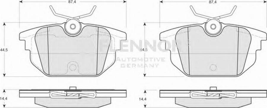 Flennor FB210404 - Гальмівні колодки, дискові гальма autozip.com.ua