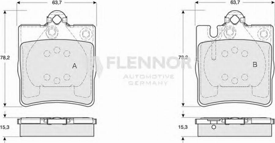 Flennor FB210423 - Гальмівні колодки, дискові гальма autozip.com.ua