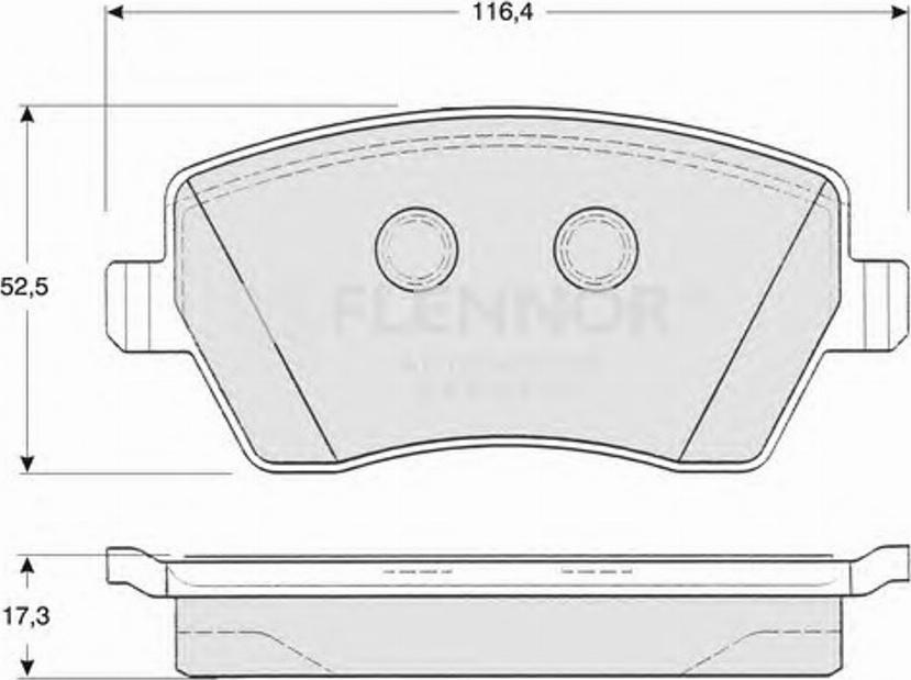 Flennor FB210590 - Гальмівні колодки, дискові гальма autozip.com.ua