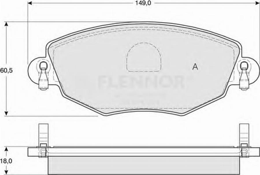 Flennor FB210550 - Гальмівні колодки, дискові гальма autozip.com.ua