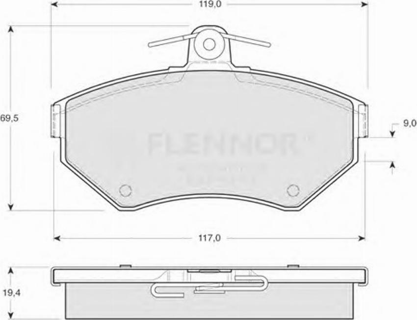 Flennor FB210195 - Гальмівні колодки, дискові гальма autozip.com.ua