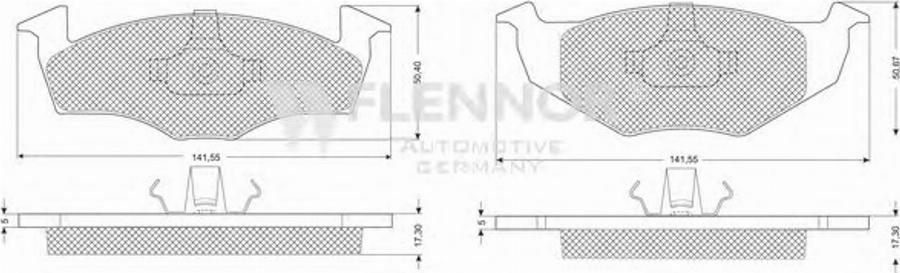 Flennor FB210164 - Гальмівні колодки, дискові гальма autozip.com.ua