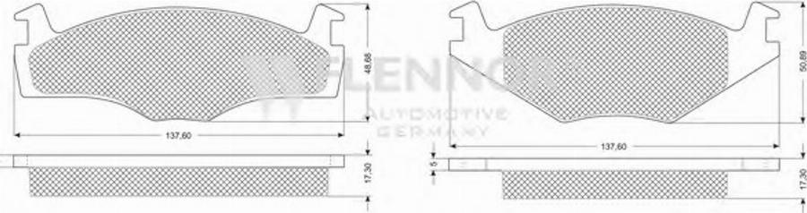 Flennor FB210181 - Гальмівні колодки, дискові гальма autozip.com.ua