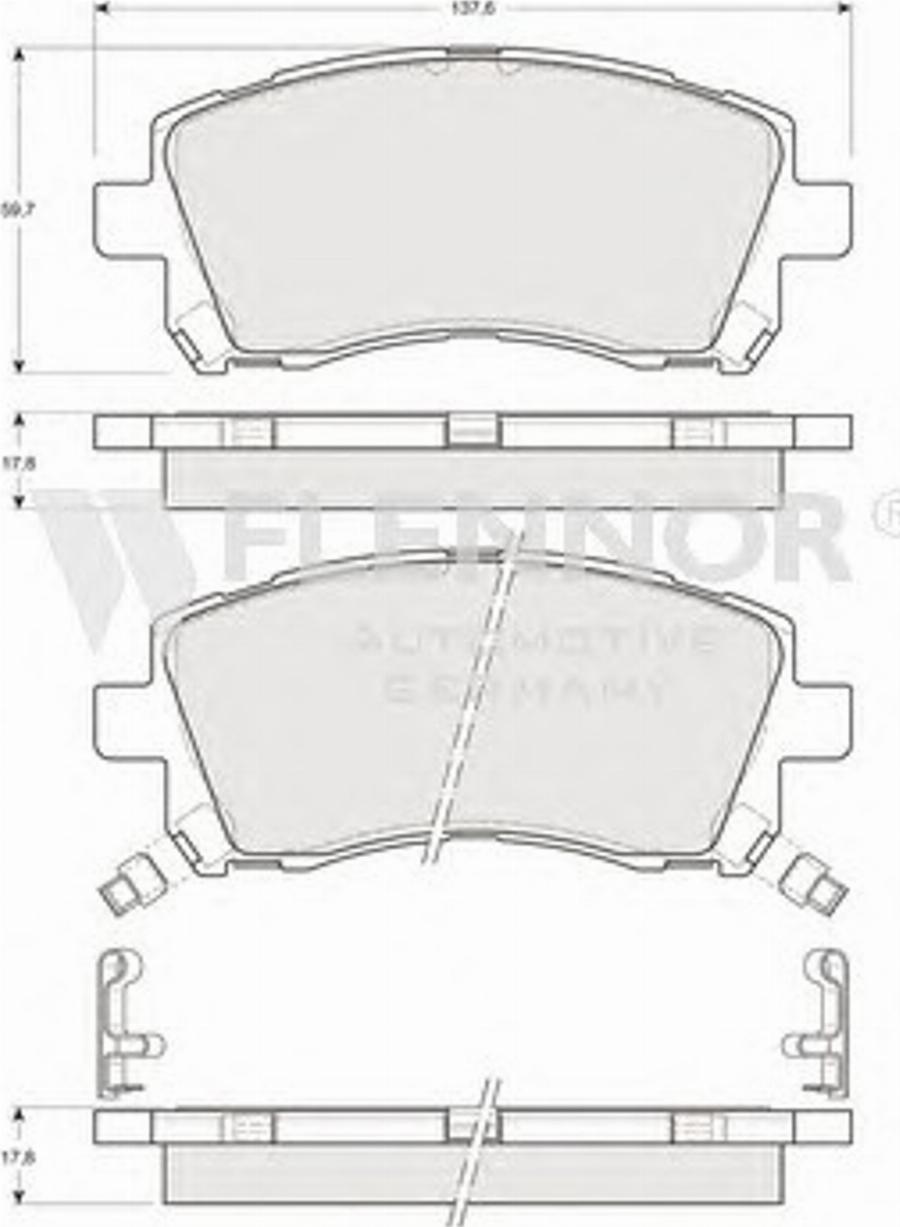 Flennor FB210374 - Гальмівні колодки, дискові гальма autozip.com.ua