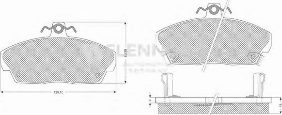 Flennor FB210244 - Гальмівні колодки, дискові гальма autozip.com.ua