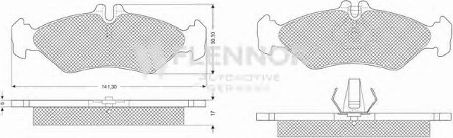 Flennor FB210252 - Гальмівні колодки, дискові гальма autozip.com.ua