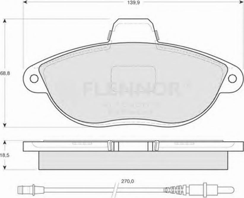 Flennor FB210266 - Гальмівні колодки, дискові гальма autozip.com.ua