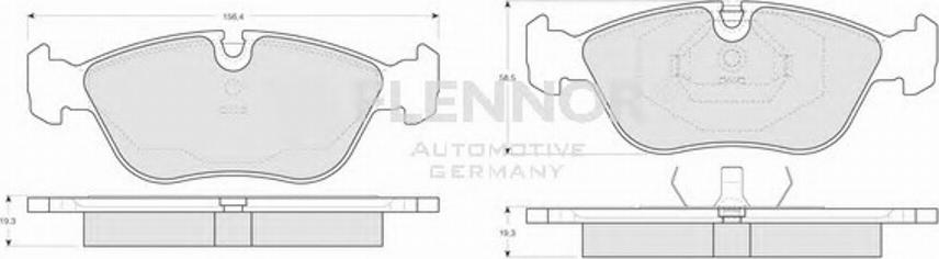 Flennor FB210261 - Гальмівні колодки, дискові гальма autozip.com.ua