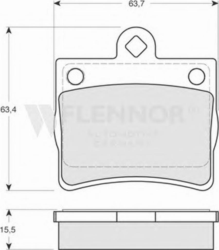 Flennor FB210202 - Гальмівні колодки, дискові гальма autozip.com.ua