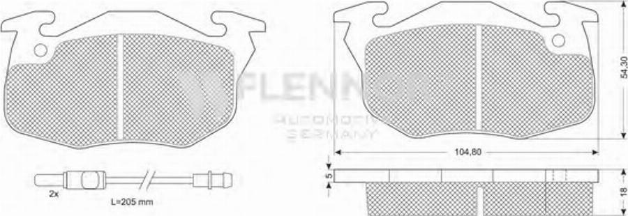 Flennor FB210213 - Гальмівні колодки, дискові гальма autozip.com.ua