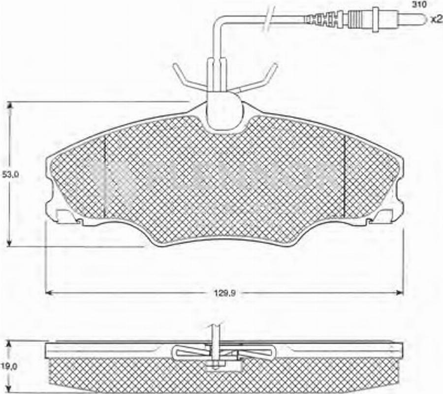 Flennor FB210275 - Гальмівні колодки, дискові гальма autozip.com.ua