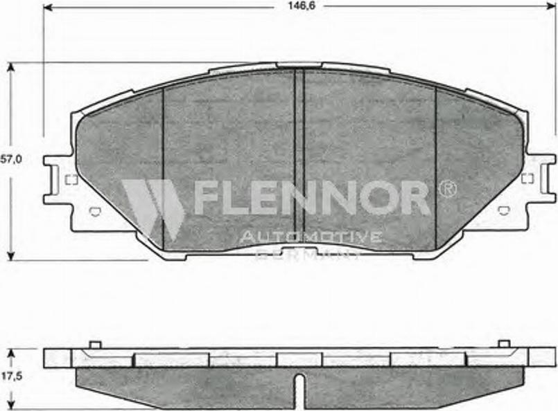 Flennor FB210744 - Гальмівні колодки, дискові гальма autozip.com.ua