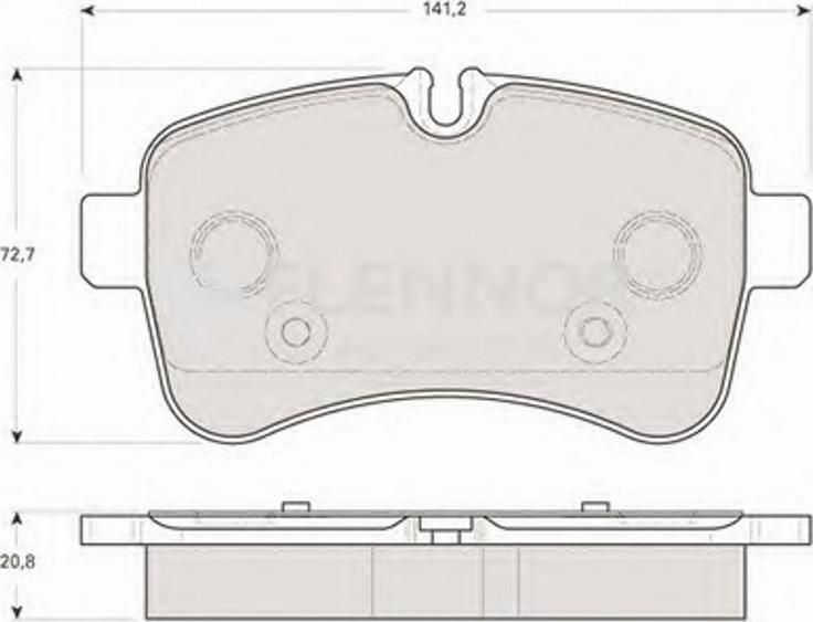 Flennor FB210771 - Гальмівні колодки, дискові гальма autozip.com.ua