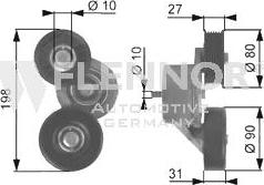 Flennor FS99387 - Паразитний / провідний ролик, поліклиновий ремінь autozip.com.ua