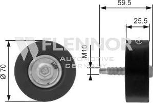 Flennor FU99380 - Паразитний / провідний ролик, поліклиновий ремінь autozip.com.ua