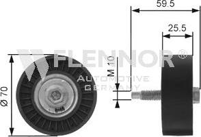 Flennor FU99379 - Паразитний / провідний ролик, поліклиновий ремінь autozip.com.ua