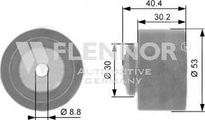 Flennor FU15399 - Паразитний / Провідний ролик, зубчастий ремінь autozip.com.ua