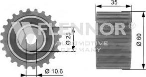 Flennor FU77990 - Паразитний / Провідний ролик, зубчастий ремінь autozip.com.ua