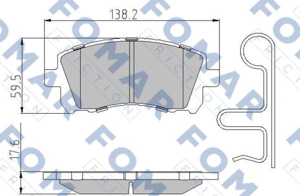 FOMAR Friction FO 994581 - Гальмівні колодки, дискові гальма autozip.com.ua