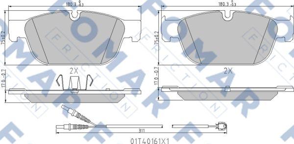 FOMAR Friction FO 996781 - Гальмівні колодки, дискові гальма autozip.com.ua