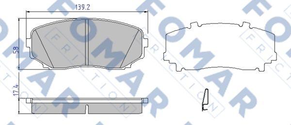 FOMAR Friction FO 957681 - Гальмівні колодки, дискові гальма autozip.com.ua