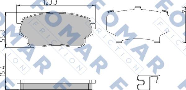 FOMAR Friction FO 957281 - Гальмівні колодки, дискові гальма autozip.com.ua