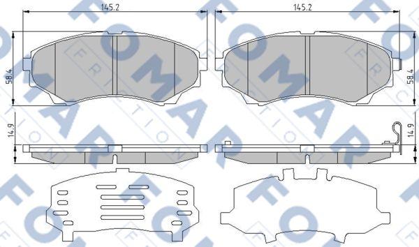 FOMAR Friction FO 969181 - Гальмівні колодки, дискові гальма autozip.com.ua