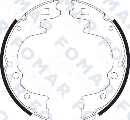 FOMAR Friction FO 9096 - Комплект гальм, барабанний механізм autozip.com.ua
