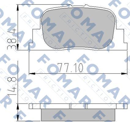 FOMAR Friction FO 909181 - Гальмівні колодки, дискові гальма autozip.com.ua
