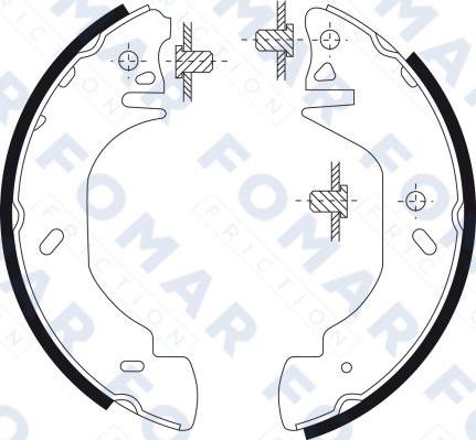 FOMAR Friction FO 9093 - Комплект гальм, барабанний механізм autozip.com.ua