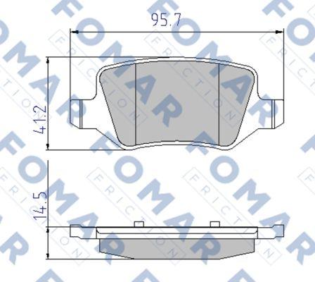 FOMAR Friction FO 909281 - Гальмівні колодки, дискові гальма autozip.com.ua