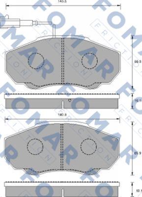 FOMAR Friction FO 909781 - Гальмівні колодки, дискові гальма autozip.com.ua