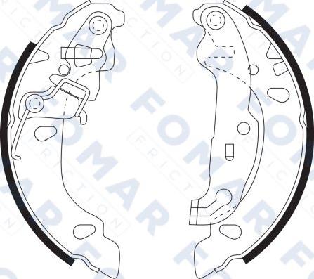 FOMAR Friction FO 9097 - Комплект гальм, барабанний механізм autozip.com.ua