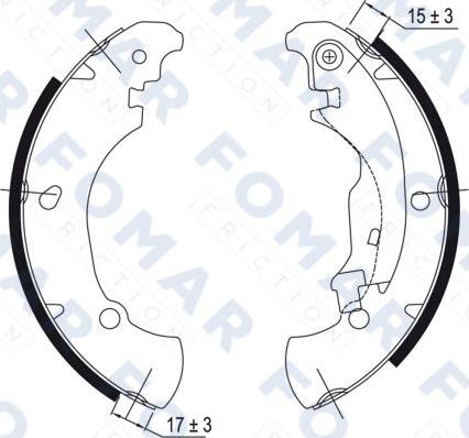 FOMAR Friction FO 9044 - Комплект гальм, барабанний механізм autozip.com.ua